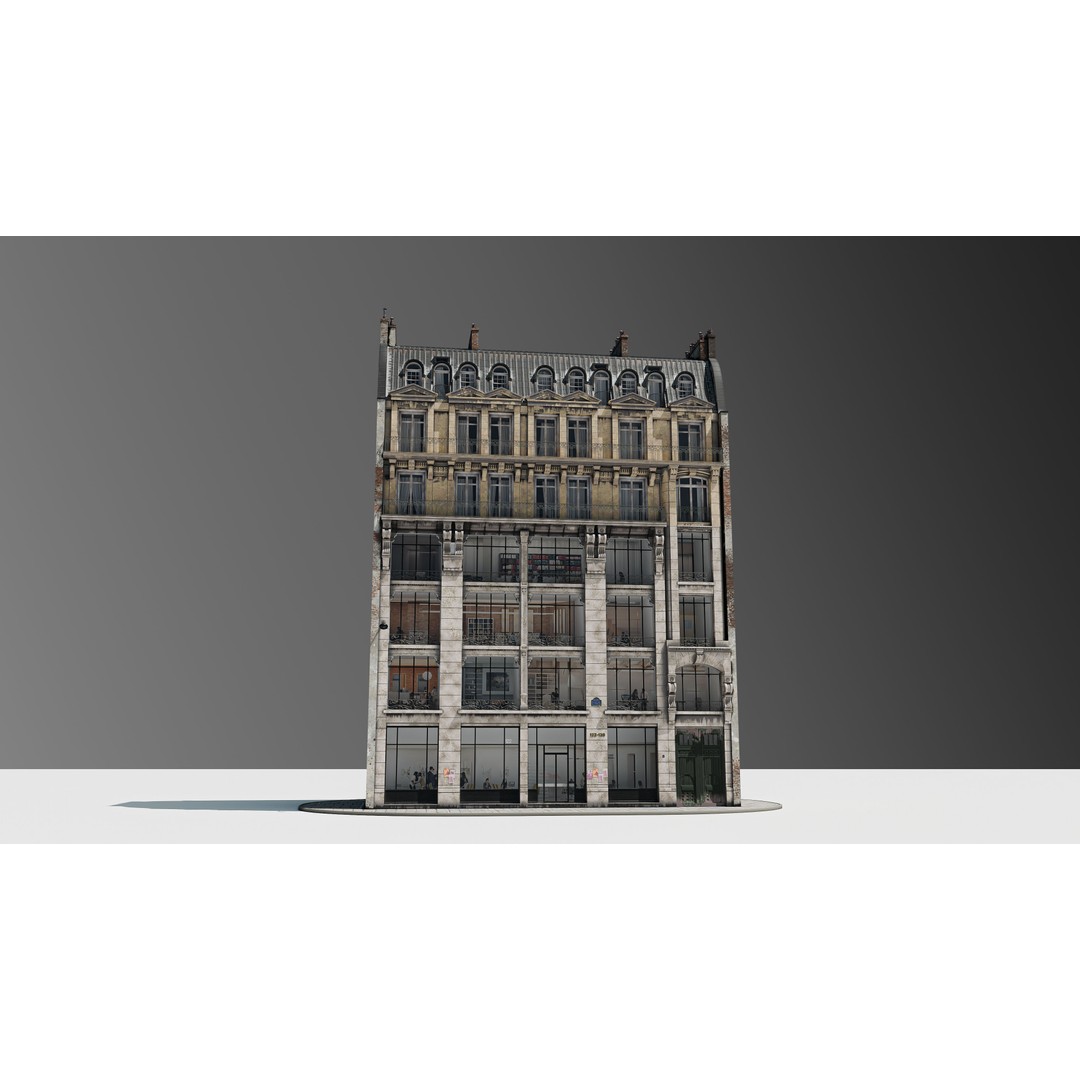 Parisian Commercial Residence 3D Model – Realistic Architecture, Blender & FBX - View 20