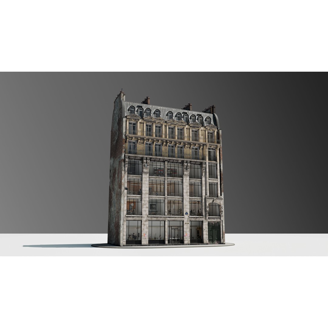 Parisian Commercial Residence 3D Model – Realistic Architecture, Blender & FBX - View 21