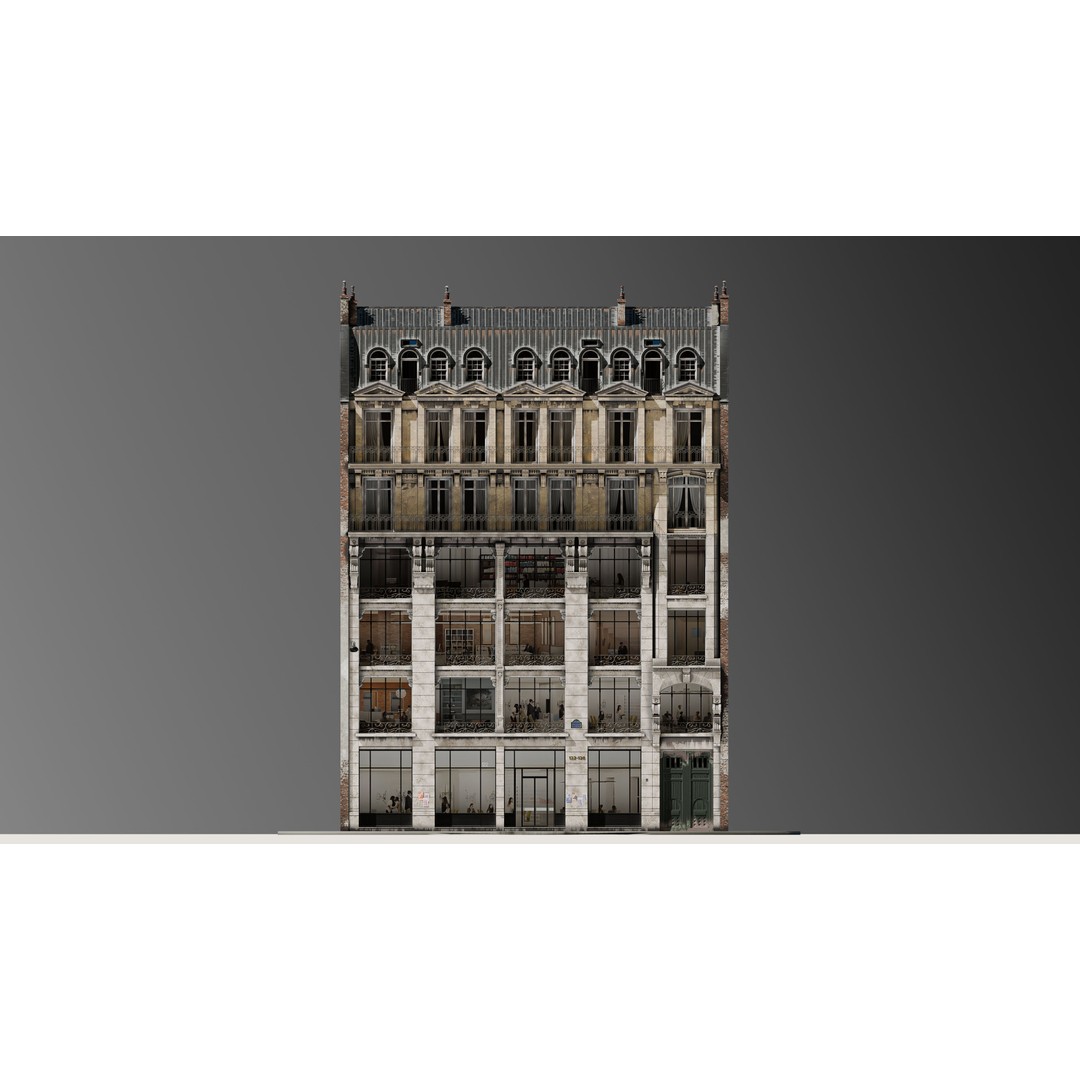 Parisian Commercial Residence 3D Model – Realistic Architecture, Blender & FBX - View 25