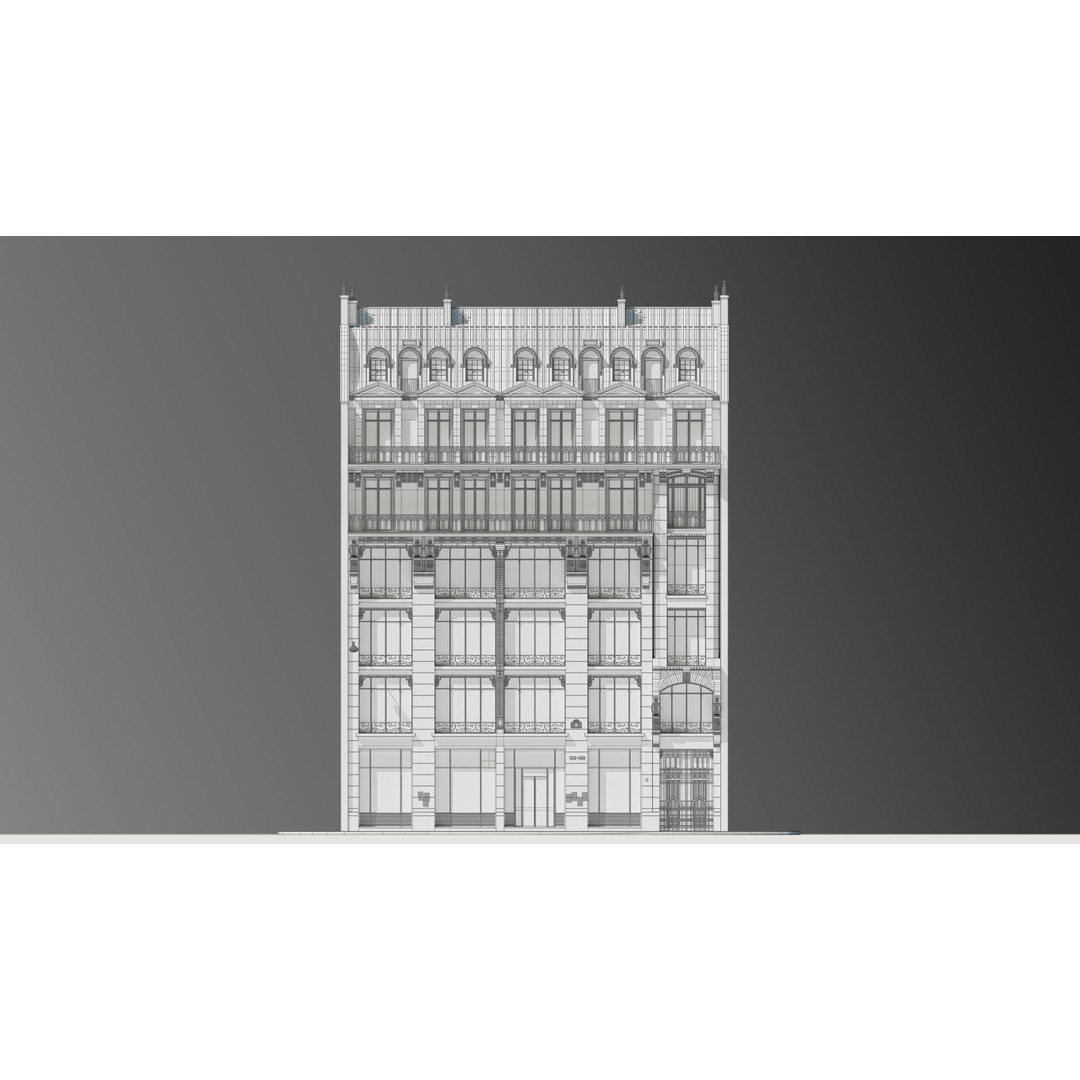 Parisian Commercial Residence 3D Model – Realistic Architecture, Blender & FBX - View 26
