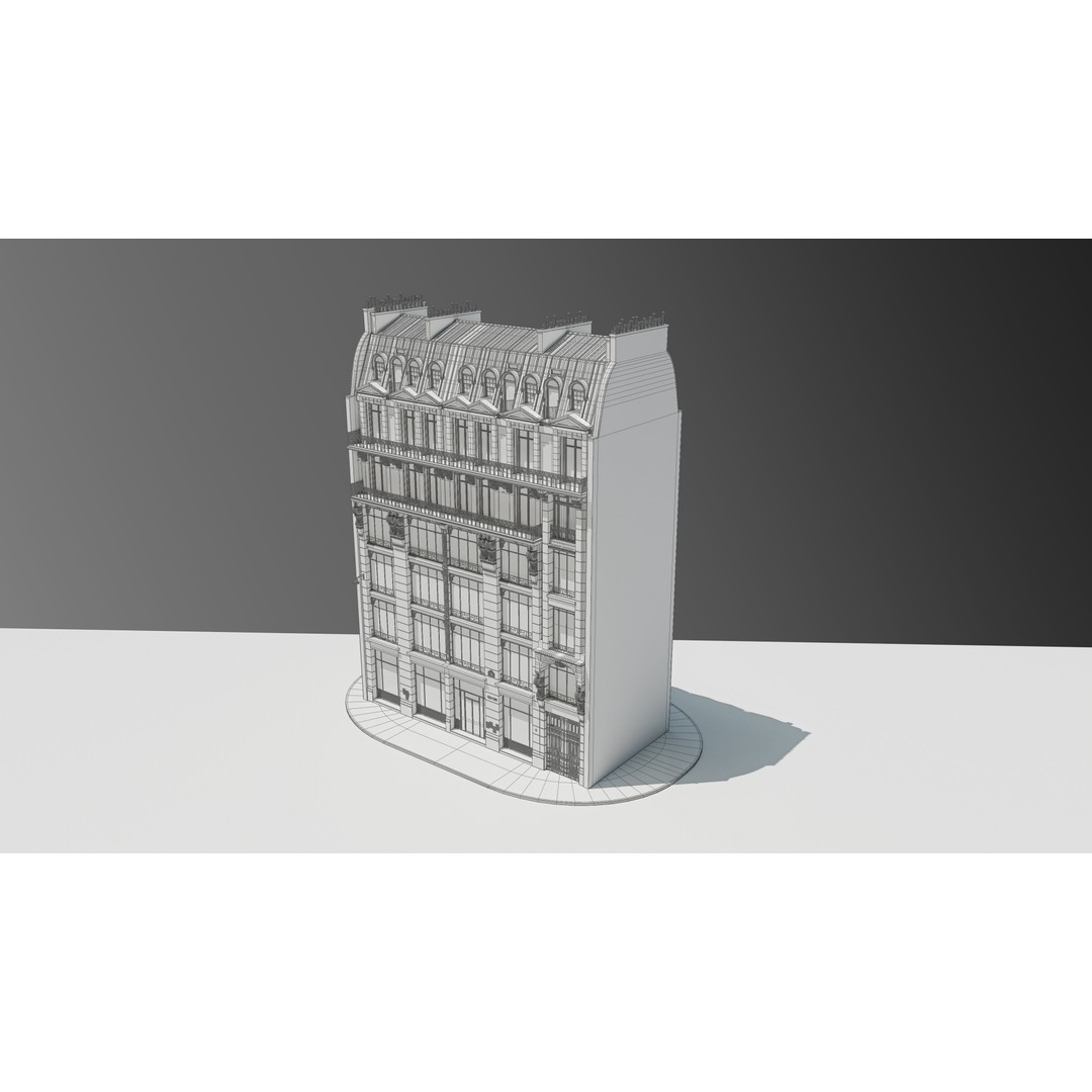 Parisian Commercial Residence 3D Model – Realistic Architecture, Blender & FBX - View 30