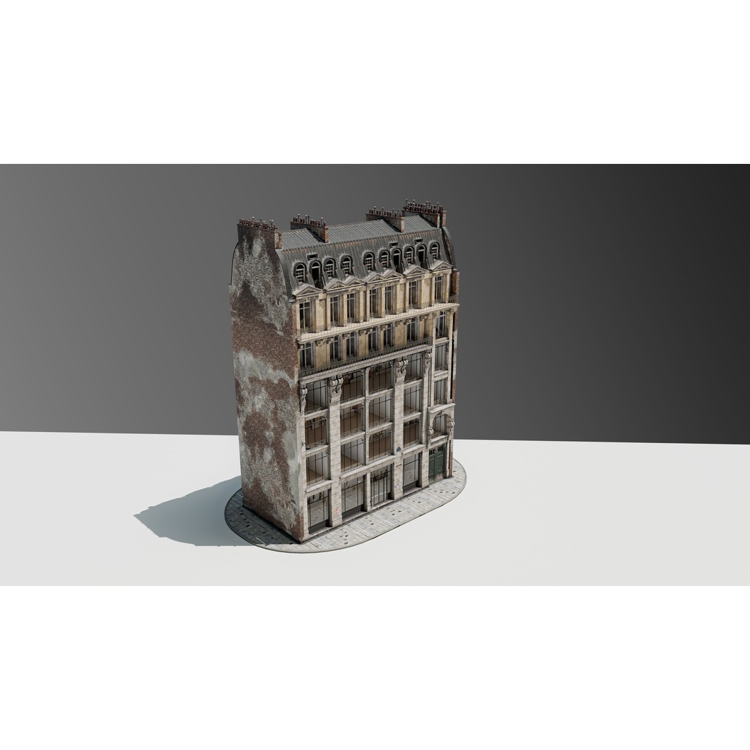 Parisian Commercial Residence 3D Model – Realistic Architecture, Blender & FBX - View 31