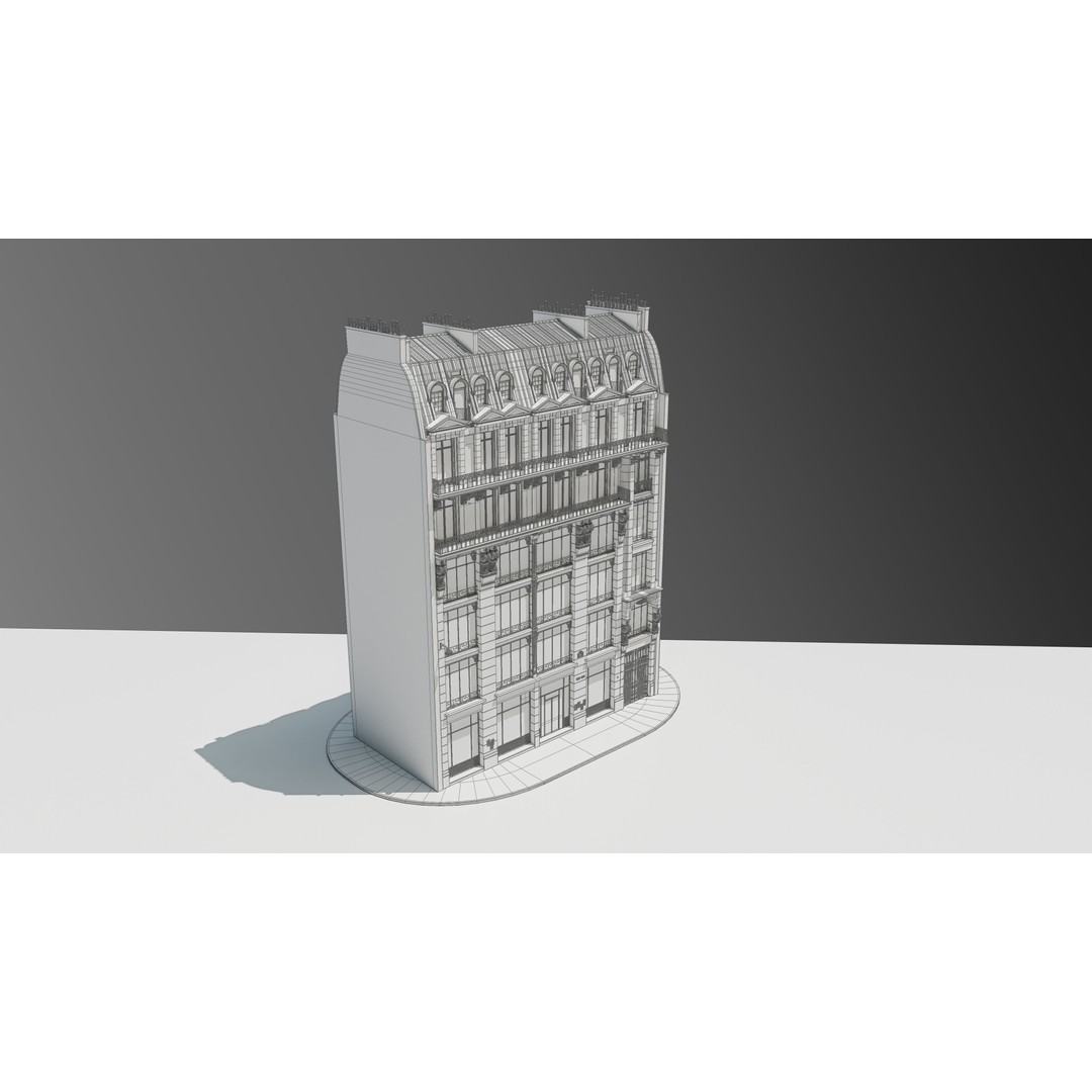 Parisian Commercial Residence 3D Model – Realistic Architecture, Blender & FBX - View 32