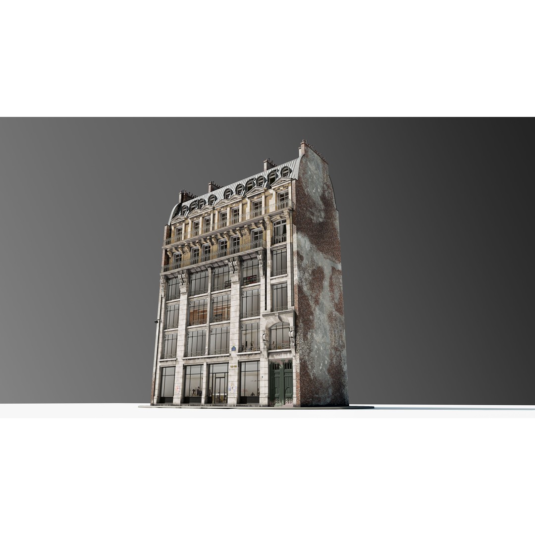 Parisian Commercial Residence 3D Model – Realistic Architecture, Blender & FBX - View 4