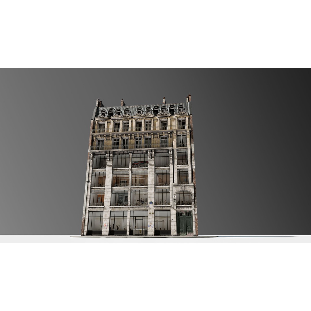 Parisian Commercial Residence 3D Model – Realistic Architecture, Blender & FBX - View 6
