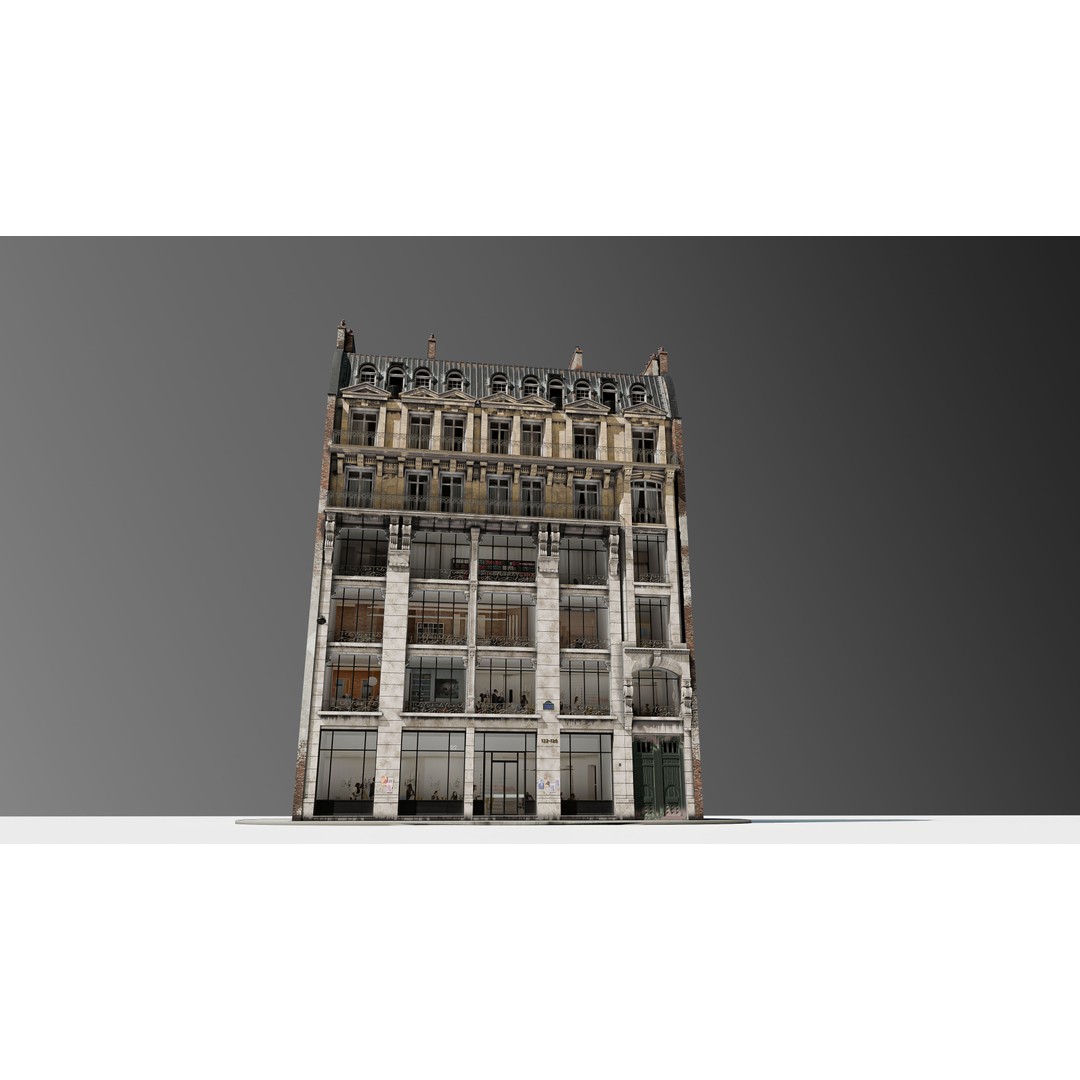 Parisian Commercial Residence 3D Model – Realistic Architecture, Blender & FBX - View 7