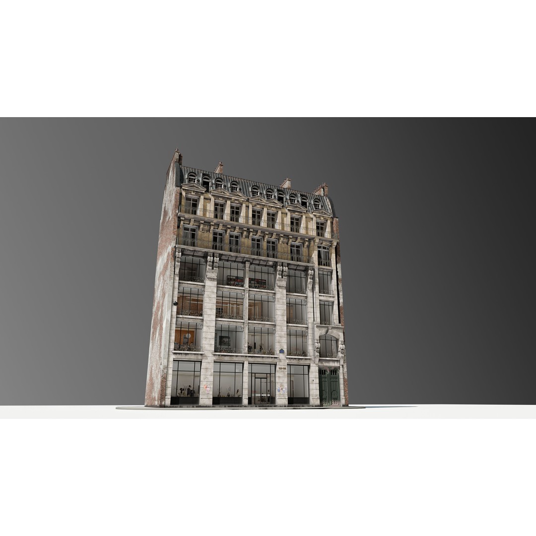 Parisian Commercial Residence 3D Model – Realistic Architecture, Blender & FBX - View 8