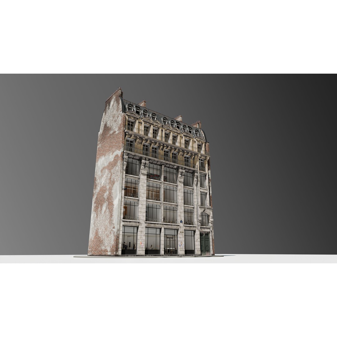 Parisian Commercial Residence 3D Model – Realistic Architecture, Blender & FBX - View 9