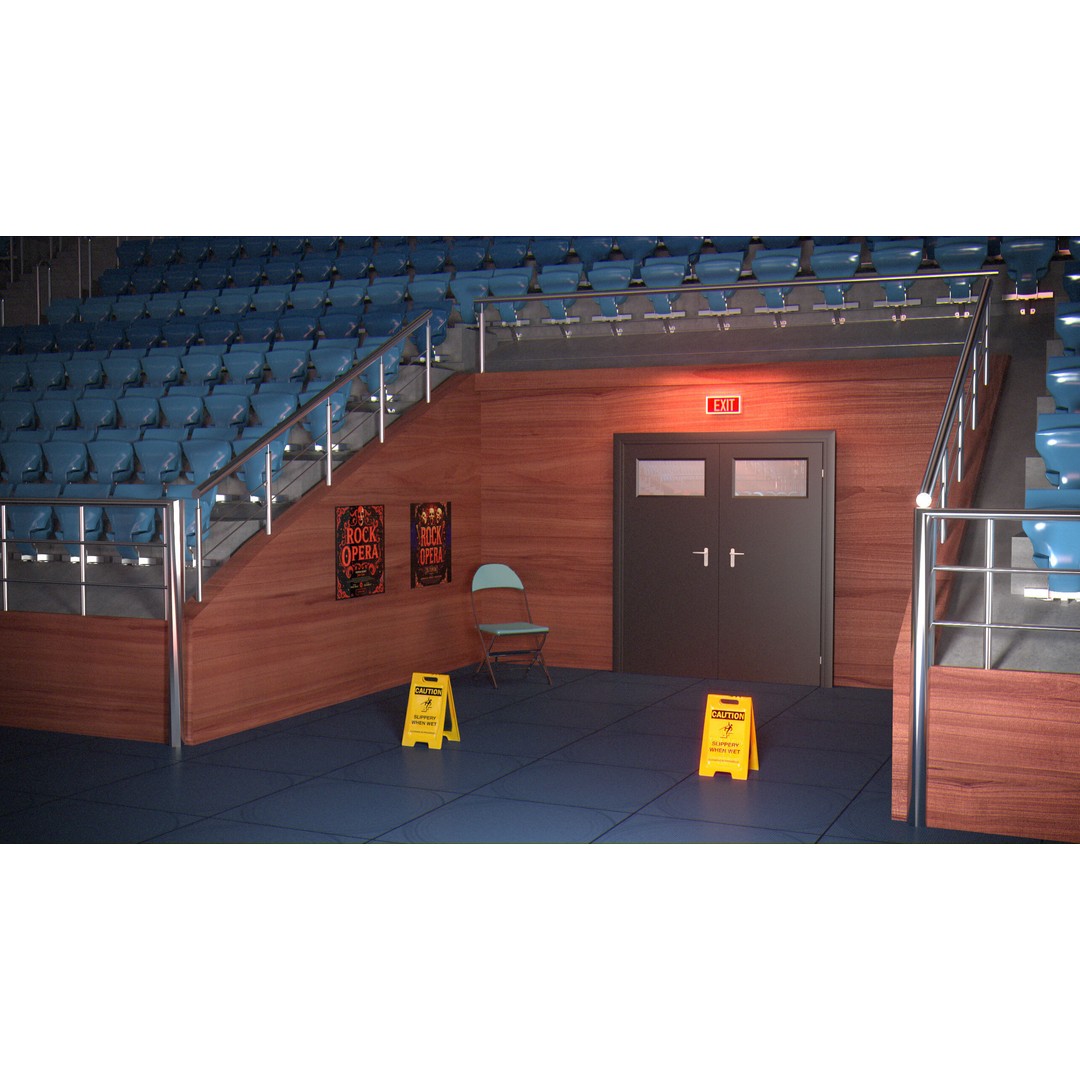 Concert Stage Arena 3D Model – High-Detail Modular Environment, FBX, OBJ, PBR - View 11