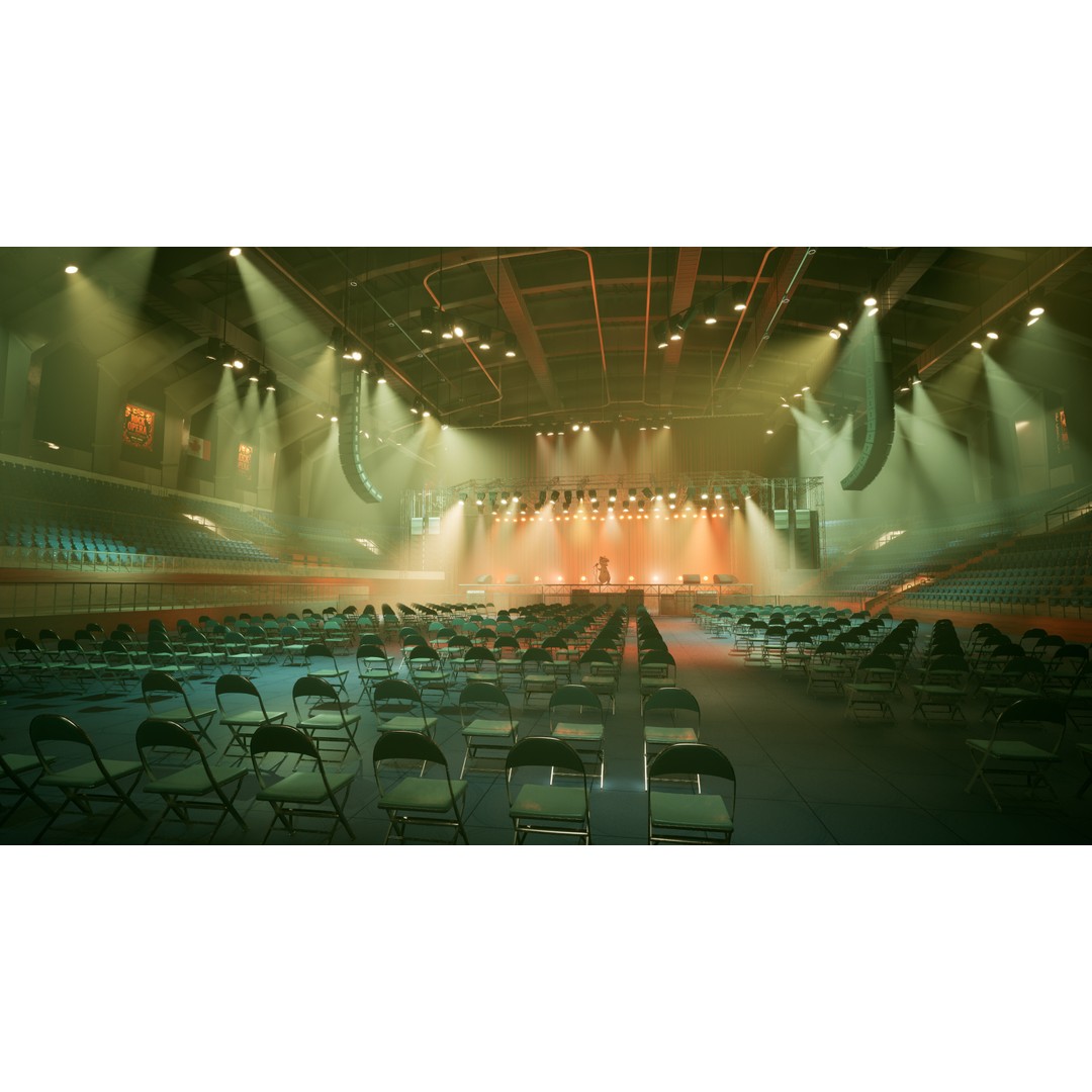 Concert Stage Arena 3D Model – High-Detail Modular Environment, FBX, OBJ, PBR - View 13