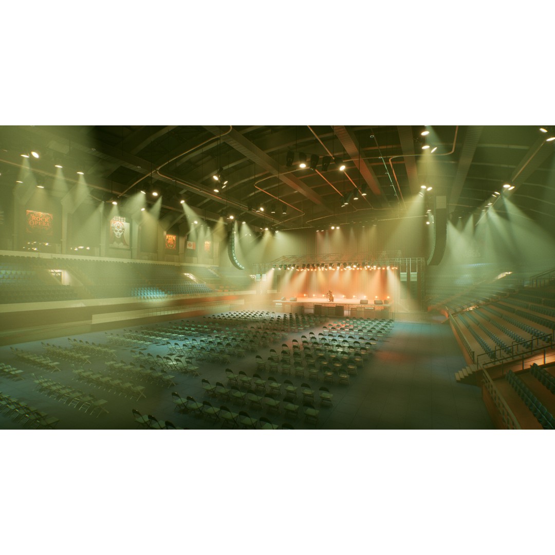Concert Stage Arena 3D Model – High-Detail Modular Environment, FBX, OBJ, PBR - View 17