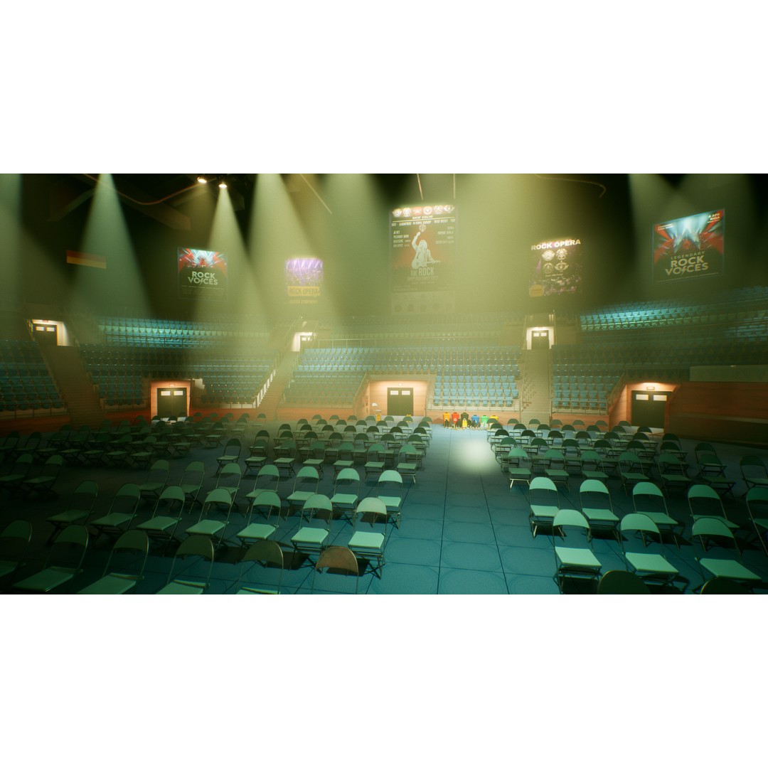 Concert Stage Arena 3D Model – High-Detail Modular Environment, FBX, OBJ, PBR - View 19