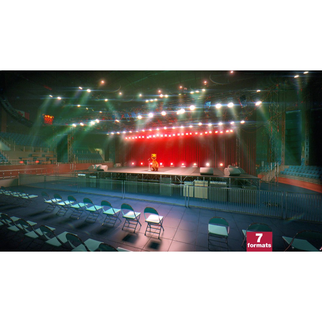 Concert Stage Arena 3D Model – High-Detail Modular Environment, FBX, OBJ, PBR - View 2