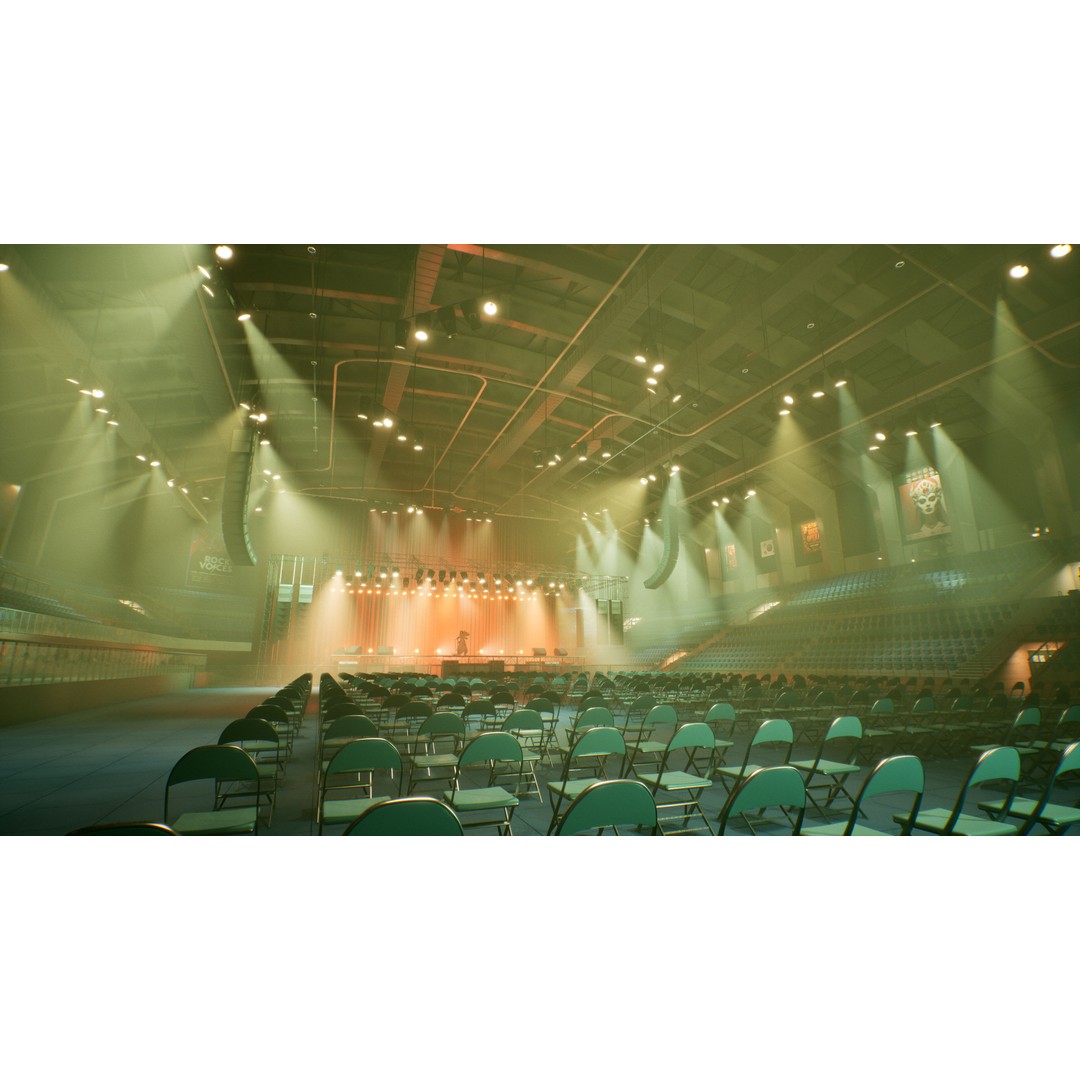 Concert Stage Arena 3D Model – High-Detail Modular Environment, FBX, OBJ, PBR - View 20
