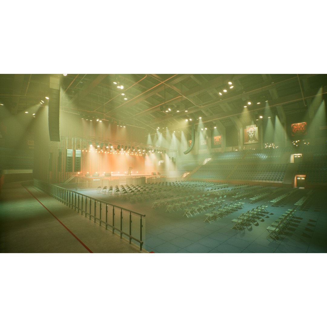 Concert Stage Arena 3D Model – High-Detail Modular Environment, FBX, OBJ, PBR - View 24