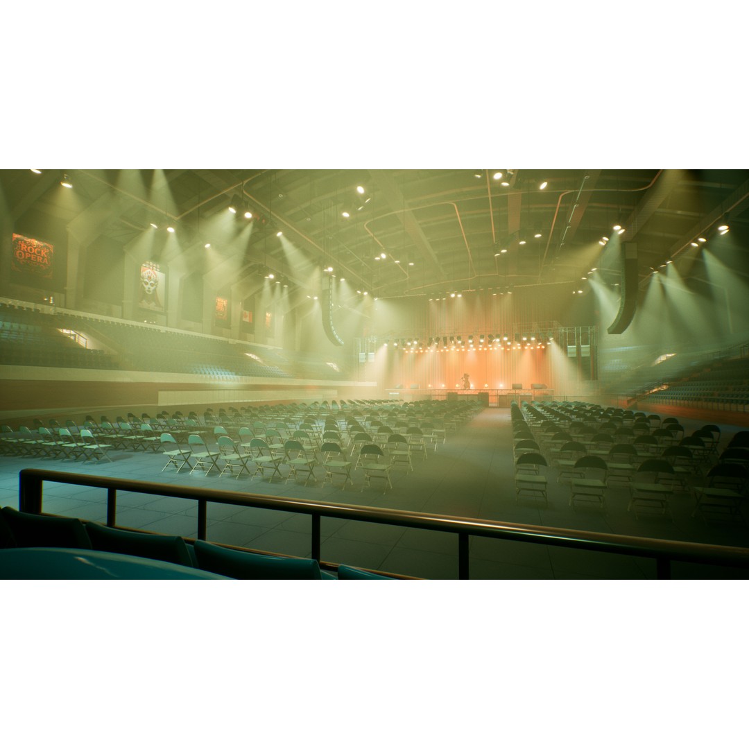 Concert Stage Arena 3D Model – High-Detail Modular Environment, FBX, OBJ, PBR - View 25