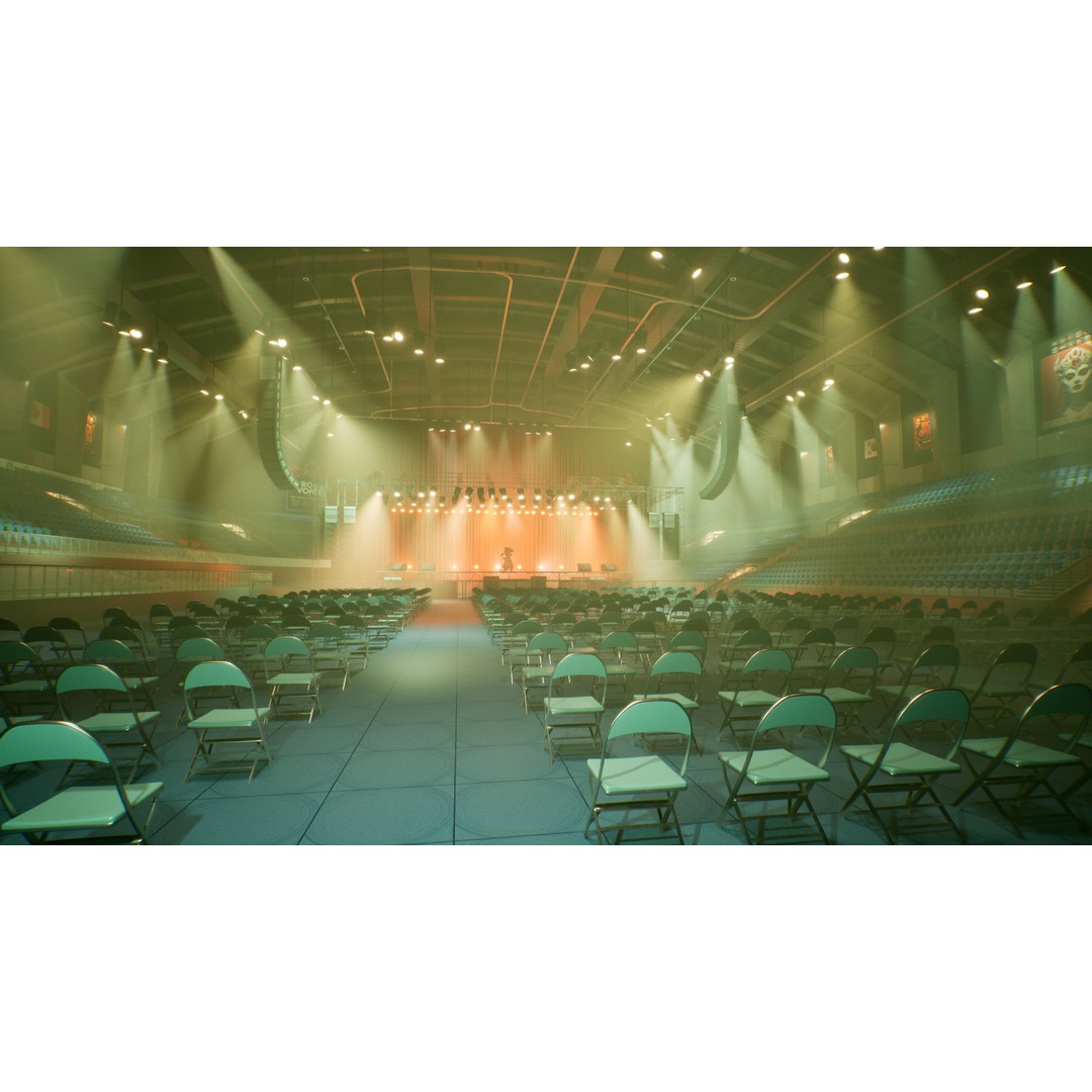 Concert Stage Arena 3D Model – High-Detail Modular Environment, FBX, OBJ, PBR - View 26