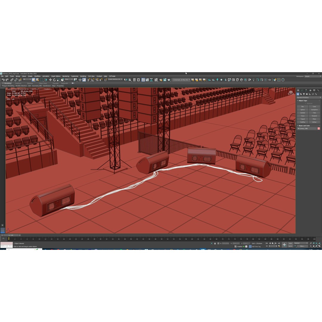 Concert Stage Arena 3D Model – High-Detail Modular Environment, FBX, OBJ, PBR - View 33