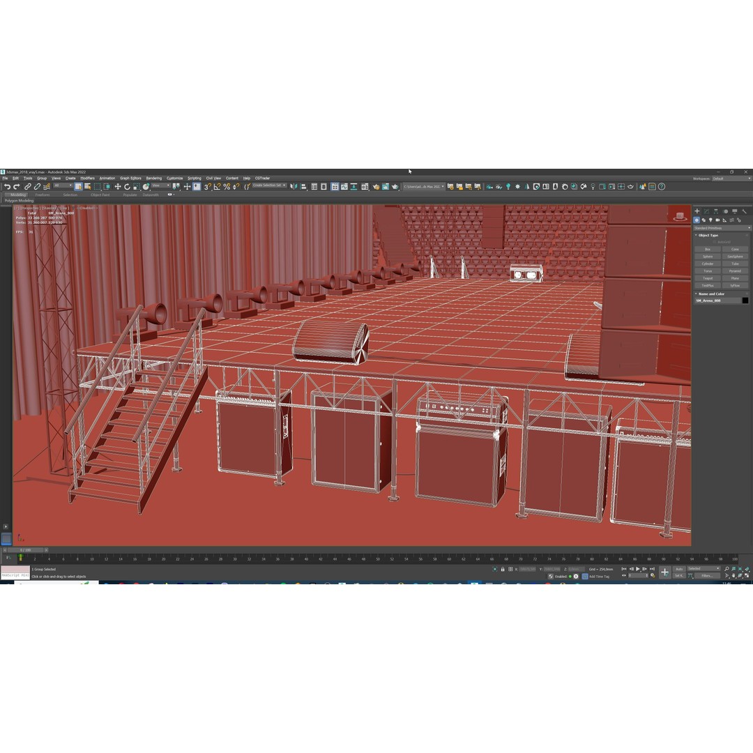 Concert Stage Arena 3D Model – High-Detail Modular Environment, FBX, OBJ, PBR - View 37