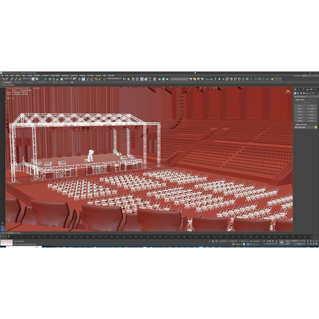 Concert Stage Arena 3D Model – High-Detail Modular Environment, FBX, OBJ, PBR - View 39