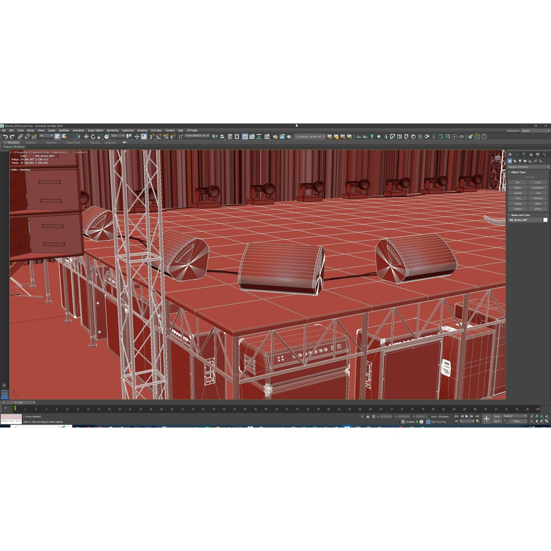 Concert Stage Arena 3D Model – High-Detail Modular Environment, FBX, OBJ, PBR - View 44