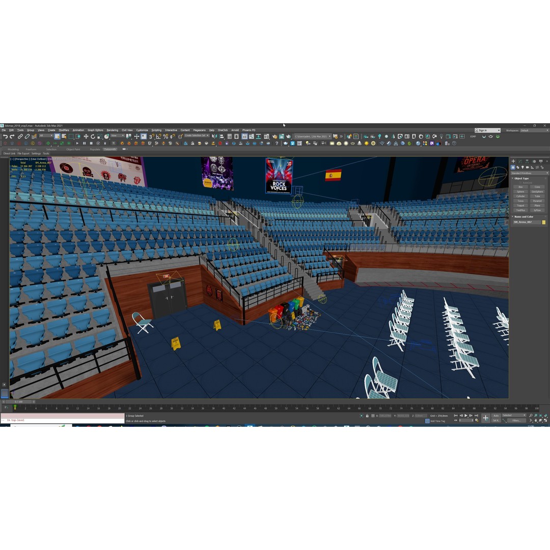 Concert Stage Arena 3D Model – High-Detail Modular Environment, FBX, OBJ, PBR - View 47