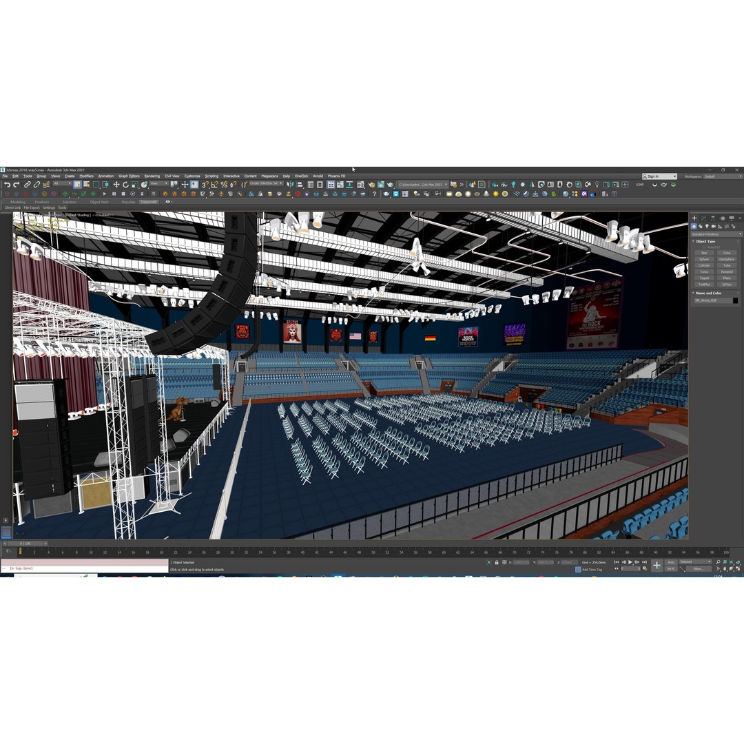 Concert Stage Arena 3D Model – High-Detail Modular Environment, FBX, OBJ, PBR - View 48