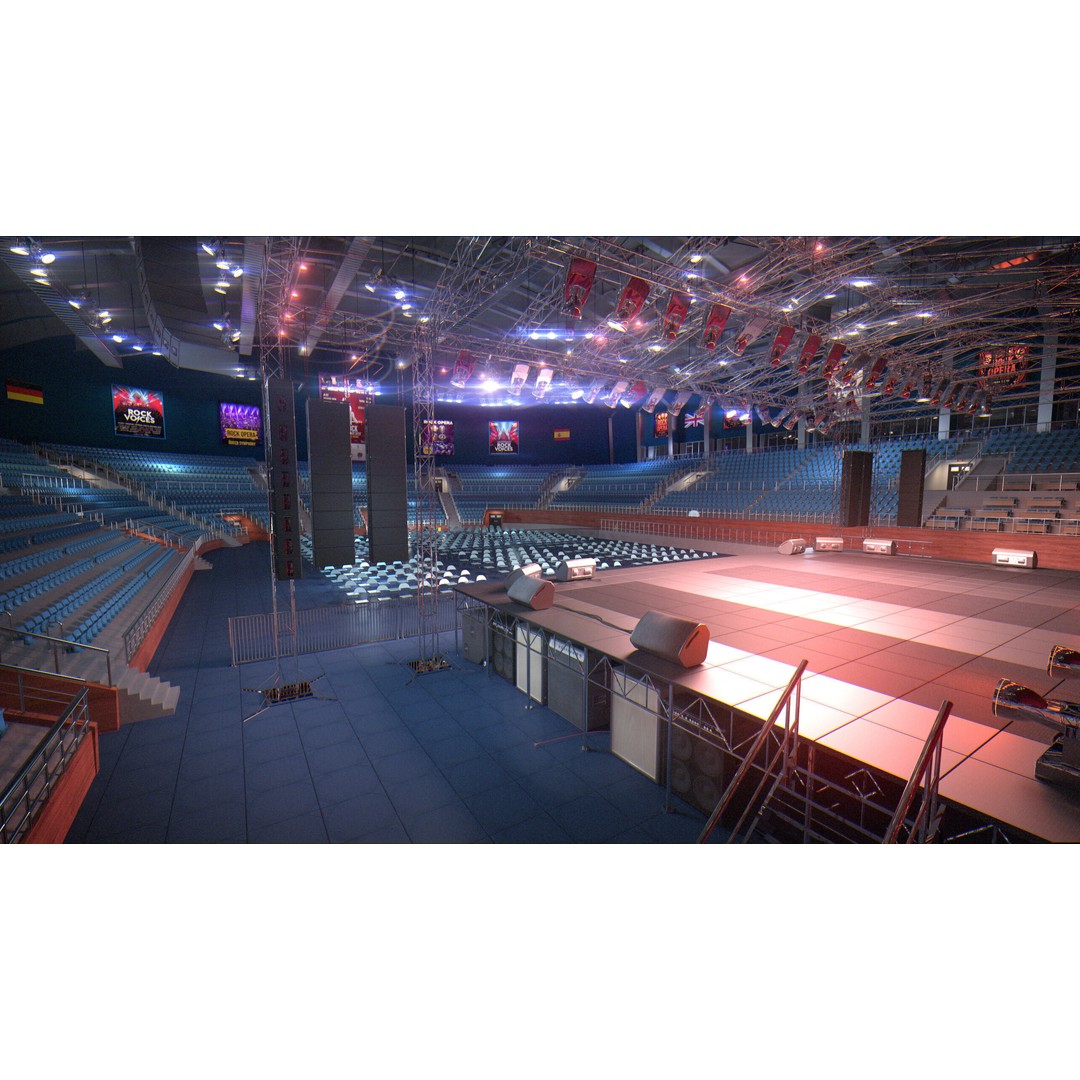 Concert Stage Arena 3D Model – High-Detail Modular Environment, FBX, OBJ, PBR - View 5