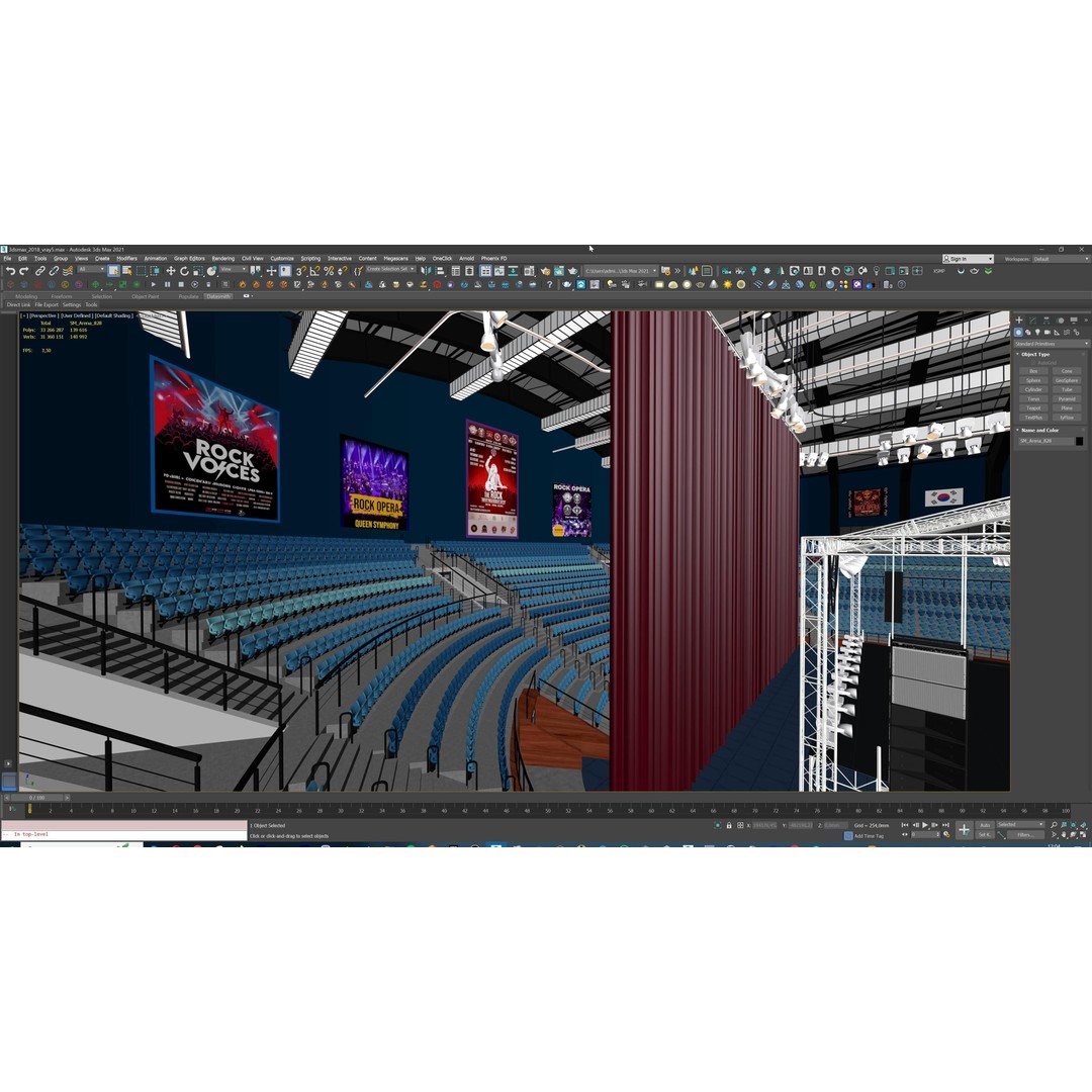Concert Stage Arena 3D Model – High-Detail Modular Environment, FBX, OBJ, PBR - View 50