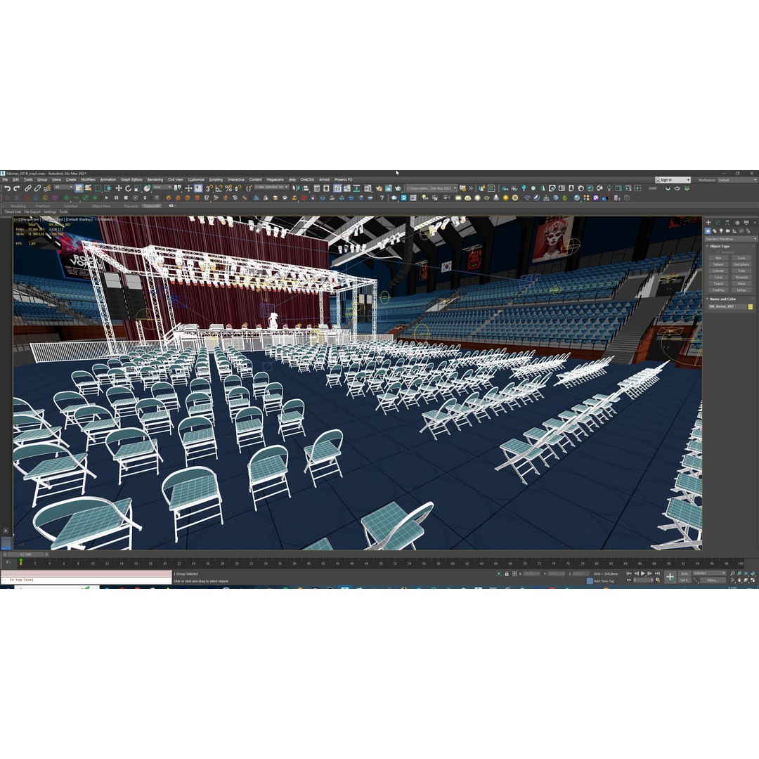 Concert Stage Arena 3D Model – High-Detail Modular Environment, FBX, OBJ, PBR - View 52