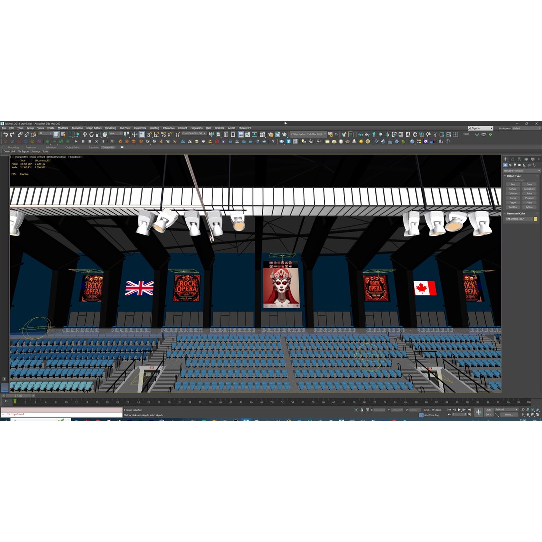 Concert Stage Arena 3D Model – High-Detail Modular Environment, FBX, OBJ, PBR - View 53