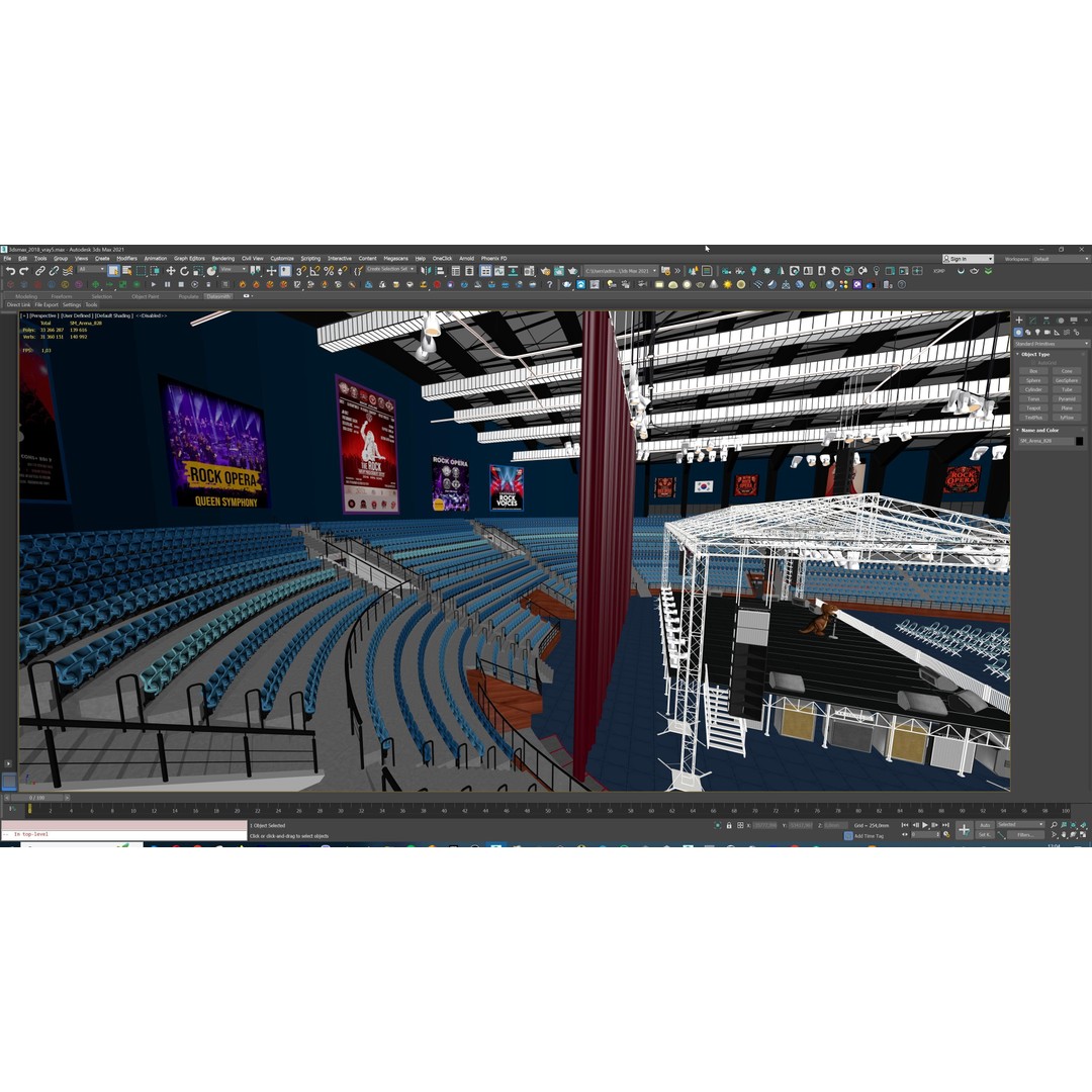 Concert Stage Arena 3D Model – High-Detail Modular Environment, FBX, OBJ, PBR - View 54