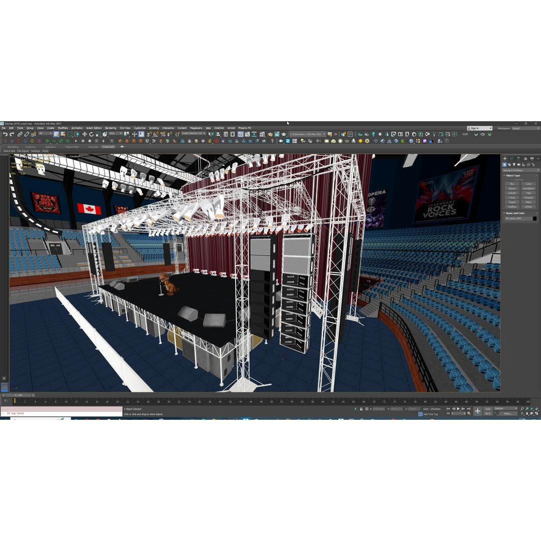 Concert Stage Arena 3D Model – High-Detail Modular Environment, FBX, OBJ, PBR - View 56