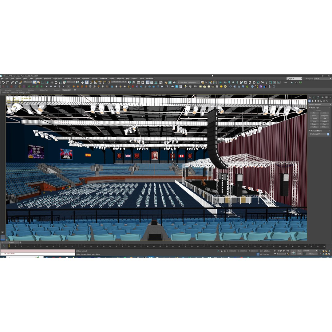 Concert Stage Arena 3D Model – High-Detail Modular Environment, FBX, OBJ, PBR - View 58