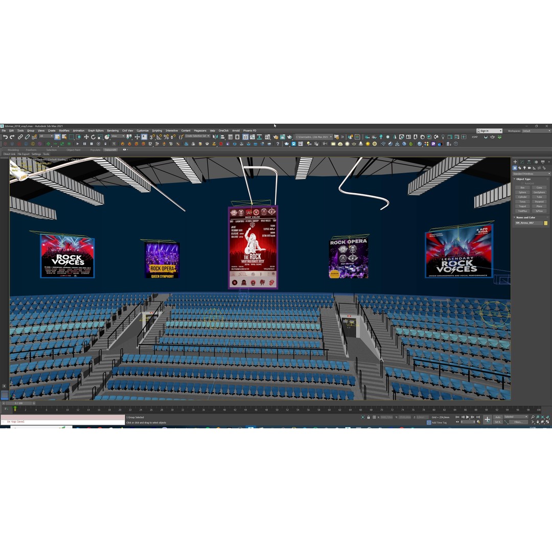 Concert Stage Arena 3D Model – High-Detail Modular Environment, FBX, OBJ, PBR - View 59