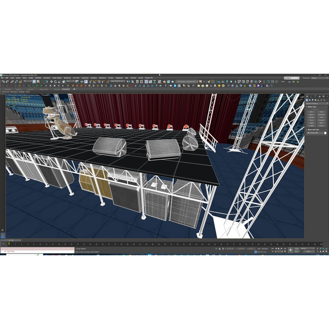 Concert Stage Arena 3D Model – High-Detail Modular Environment, FBX, OBJ, PBR - View 60