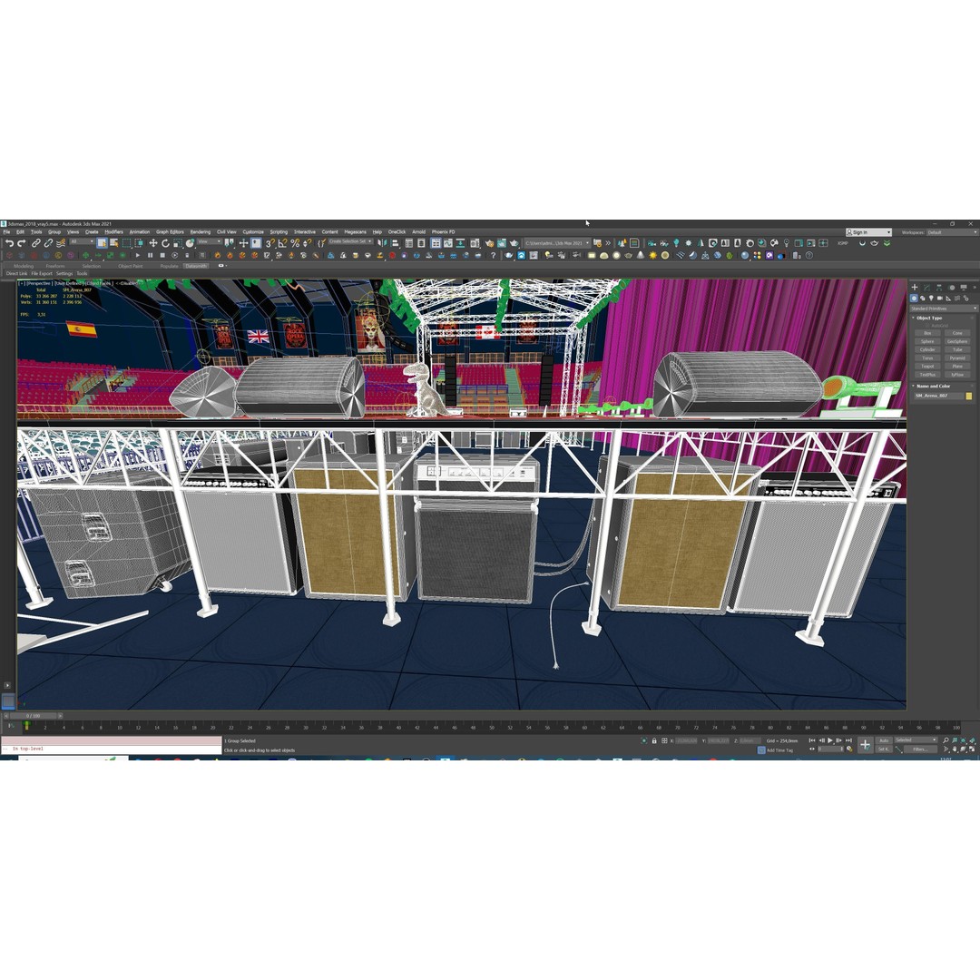 Concert Stage Arena 3D Model – High-Detail Modular Environment, FBX, OBJ, PBR - View 61