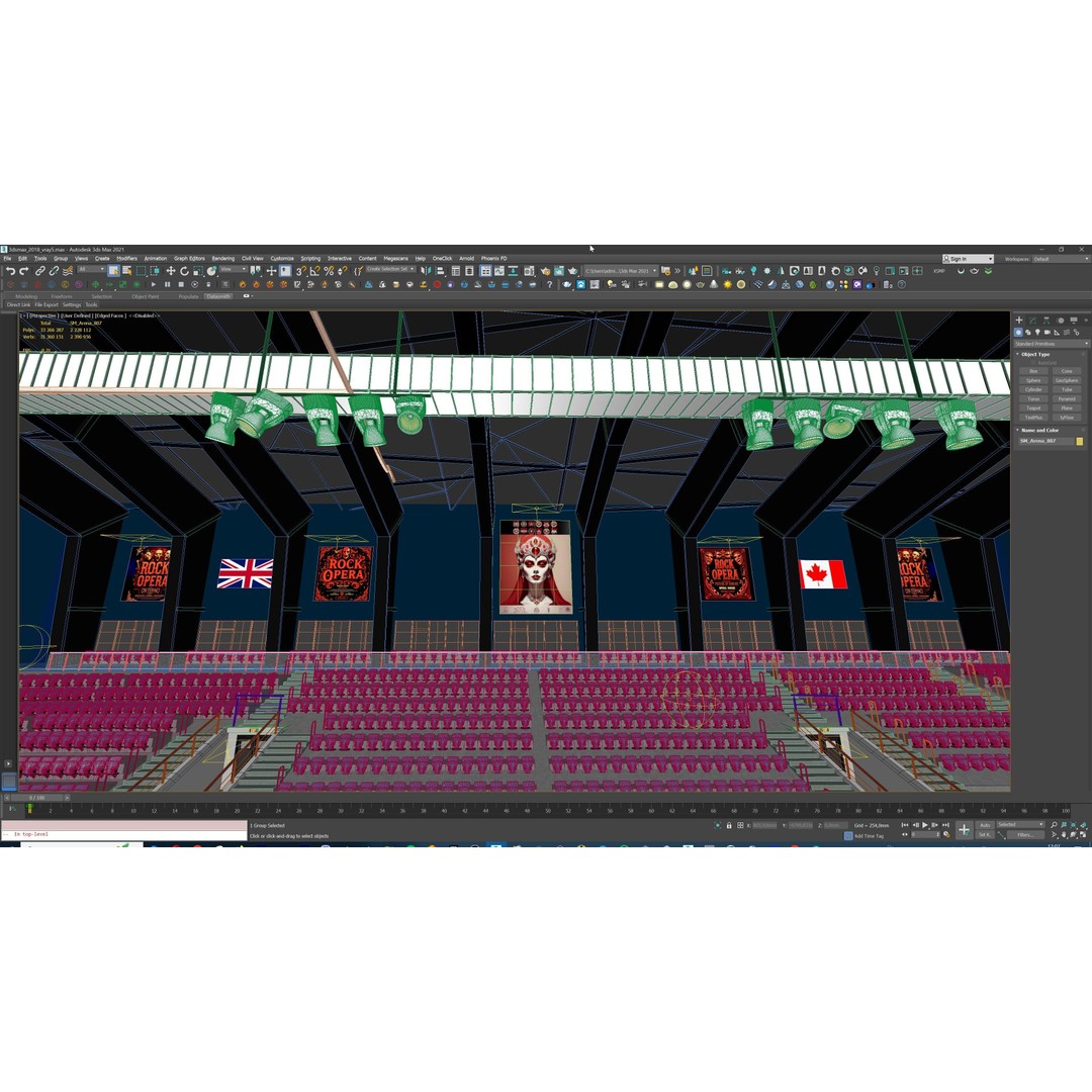Concert Stage Arena 3D Model – High-Detail Modular Environment, FBX, OBJ, PBR - View 62