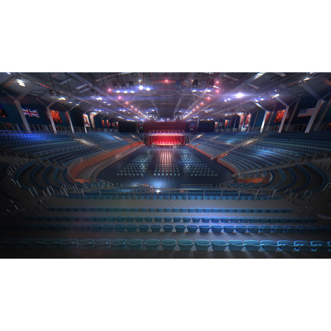 Concert Stage Arena 3D Model – High-Detail Modular Environment, FBX, OBJ, PBR - View 7