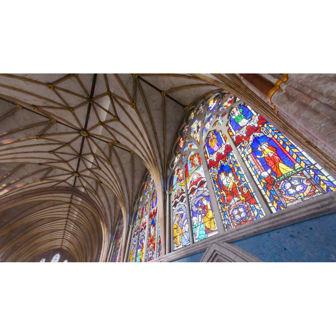 Gothic Nave Decorated Vault 3D Model – Low Poly PBR Asset, FBX - View 2