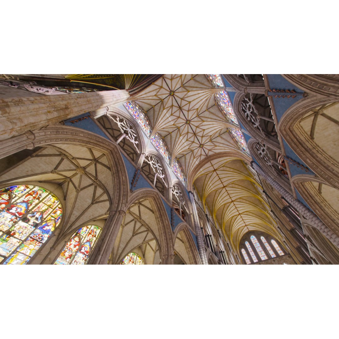 Gothic Nave Decorated Vault 3D Model – Low Poly PBR Asset, FBX - View 5