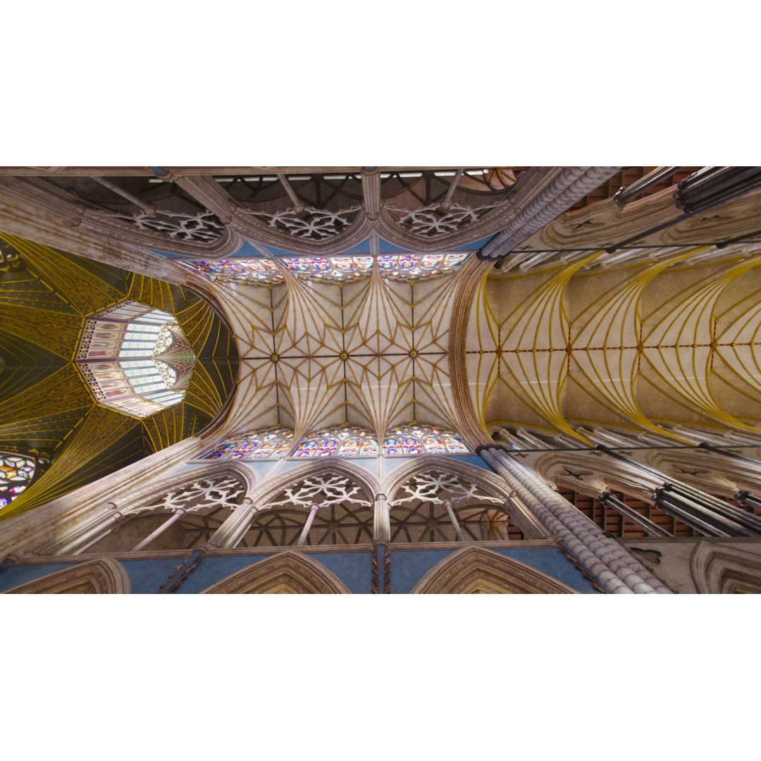 Gothic Nave Decorated Vault 3D Model – Low Poly PBR Asset, FBX - View 6