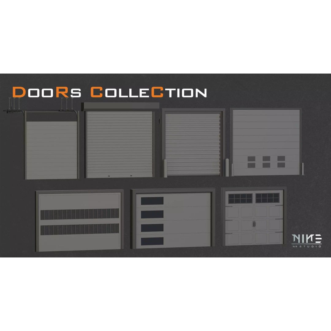 Doors Collection 3D Model – Diverse Styles for Archviz & Games, FBX, OBJ - View 15