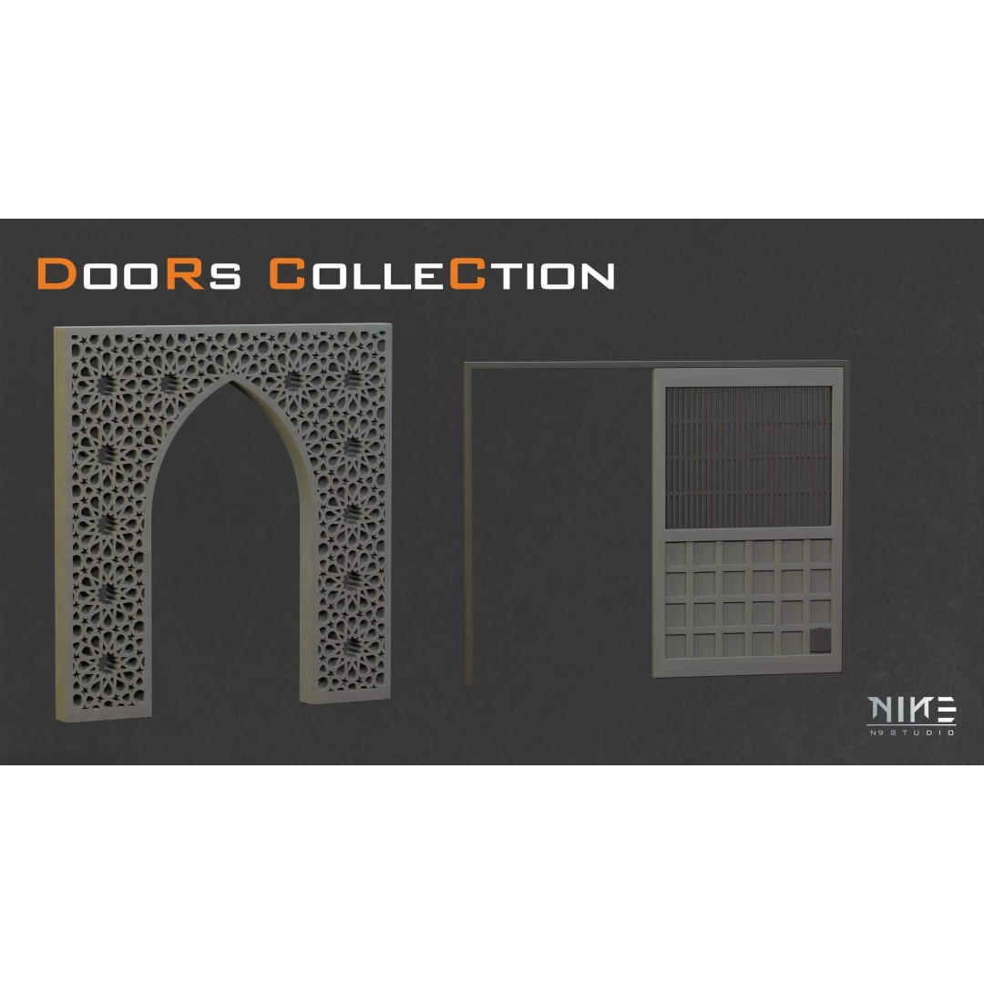 Doors Collection 3D Model – Diverse Styles for Archviz & Games, FBX, OBJ - View 17