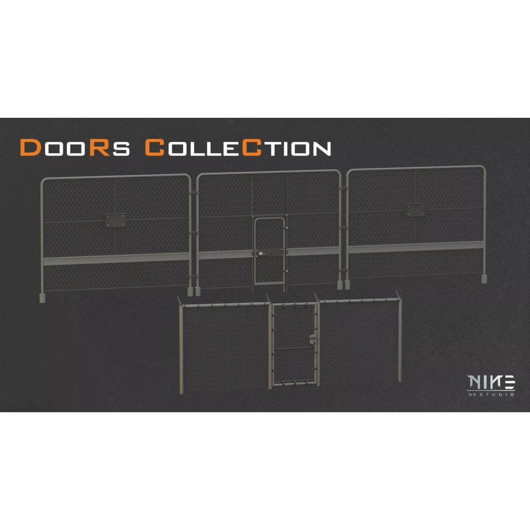 Doors Collection 3D Model – Diverse Styles for Archviz & Games, FBX, OBJ - View 18