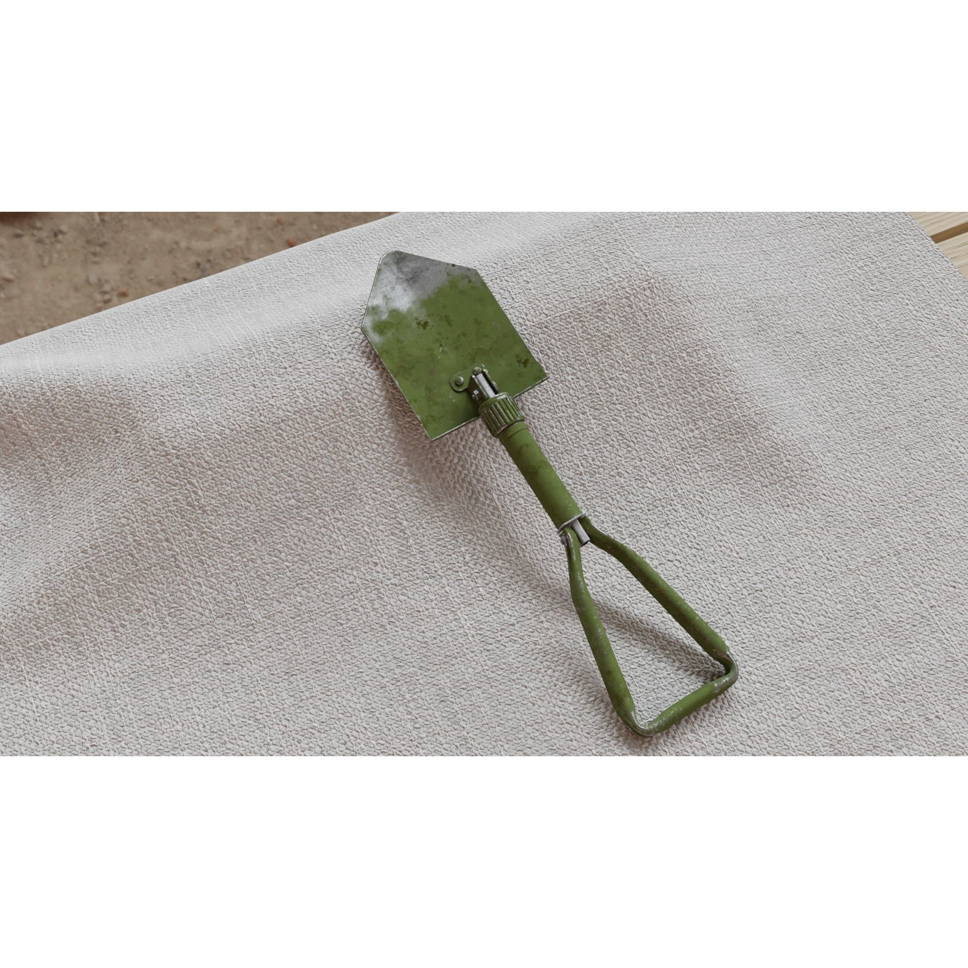 Military Folding Shovel - Low-Poly Game-Ready 3D Model - View 6