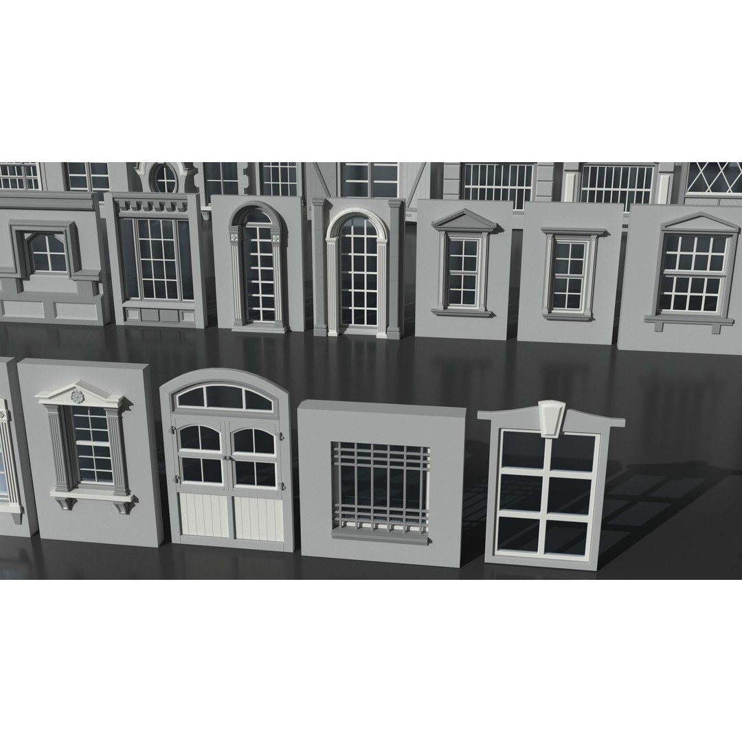 Windows 3D Model – Mid Poly Architectural Asset, FBX, OBJ, Blender - View 10