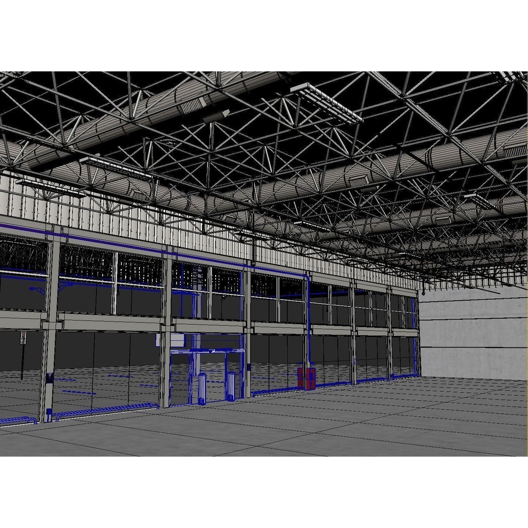 Warehouse Industrial 3D Model – Photorealistic Building, FBX, OBJ - View 15