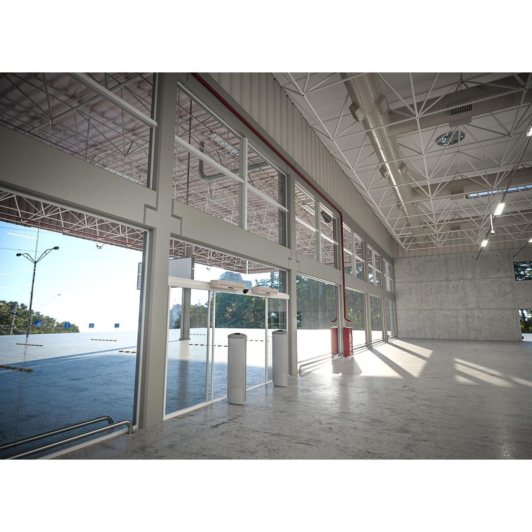 Warehouse Industrial 3D Model – Photorealistic Building, FBX, OBJ - View 5