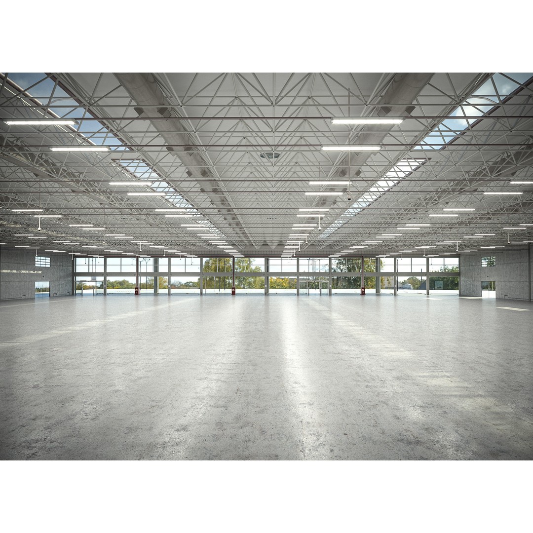 Warehouse Industrial 3D Model – Photorealistic Building, FBX, OBJ - View 6